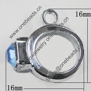Pendant Setting Zinc Alloy Jewelry Findings, 16x16mm, Sold by Bag