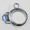 Pendant Setting Zinc Alloy Jewelry Findings, 16x16mm, Sold by Bag
