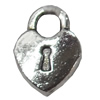 Pendant, Zinc Alloy Jewelry Findings, Heart, 10x14mm, Sold by Bag  