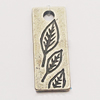 Pendant, Zinc Alloy Jewelry Findings, Rectangle 8x20mm, Sold by Bag
