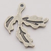 Pendant, Zinc Alloy Jewelry Findings, Leaf 23x25mm, Sold by Bag