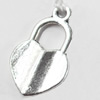 Pendant, Zinc Alloy Jewelry Findings, Heart, 13x21mm, Sold by Bag  