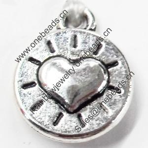 Pendant, Zinc Alloy Jewelry Findings, 14x17mm, Sold by Bag  