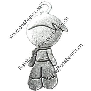 Pendant, Zinc Alloy Jewelry Findings, 18x38mm, Sold by Bag  