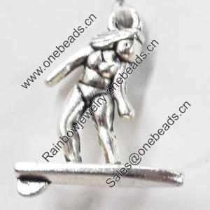 Pendant, Zinc Alloy Jewelry Findings, 18x21mm, Sold by Bag  