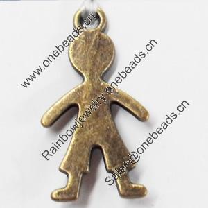 Pendant, Zinc Alloy Jewelry Findings, 14x27mm, Sold by Bag  