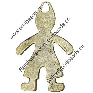 Pendant, Zinc Alloy Jewelry Findings, 24x40mm, Sold by Bag  