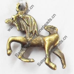 Pendant, Zinc Alloy Jewelry Findings, Horse, 16x21mm, Sold by Bag  