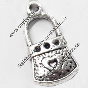Pendant, Zinc Alloy Jewelry Findings, 11x20mm, Sold by Bag  