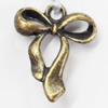 Pendant, Zinc Alloy Jewelry Findings, Bowknot, 17x22mm, Sold by Bag  
