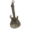 Pendant, Zinc Alloy Jewelry Findings, guitar, 14x40mm, Sold by Bag  