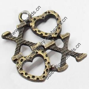 Pendant, Zinc Alloy Jewelry Findings, 18x21mm, Sold by Bag  