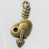 Pendant, Zinc Alloy Jewelry Findings, 13x30mm, Sold by Bag  