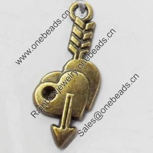 Pendant, Zinc Alloy Jewelry Findings, 13x30mm, Sold by Bag  