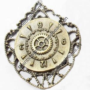 Pendant, Zinc Alloy Jewelry Findings, 37x43mm, Sold by Bag  