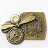 Pendant, Zinc Alloy Jewelry Findings, 47x35mm, Sold by Bag  
