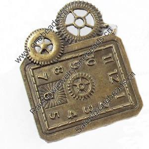 Pendant, Zinc Alloy Jewelry Findings, 40x50mm, Sold by Bag  