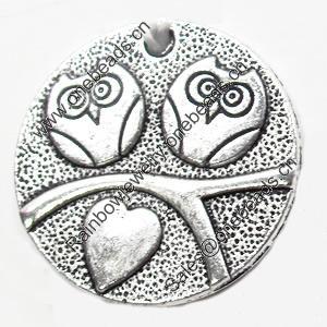 Pendant, Zinc Alloy Jewelry Findings, 25mm, Sold by Bag  
