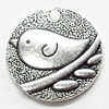 Pendant, Zinc Alloy Jewelry Findings, 25mm, Sold by Bag  