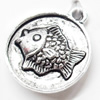 Pendant, Zinc Alloy Jewelry Findings, 19x23mm, Sold by Bag  