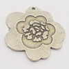 Pendant, Zinc Alloy Jewelry Findings, Flower 32x32mm Hole:1.5mm, Sold by Bag