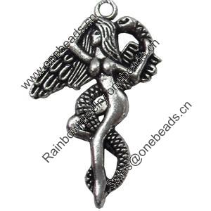 Pendant, Zinc Alloy Jewelry Findings, 27x42mm, Sold by Bag  