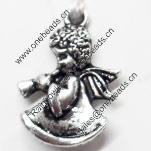 Pendant, Zinc Alloy Jewelry Findings, 19x26mm, Sold by Bag  