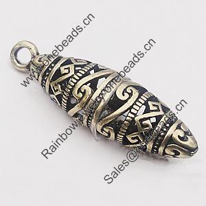 Pendant, Zinc Alloy Jewelry Findings, 13x44mm Hole:3mm, Sold by Bag