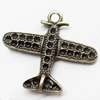 Pendant, Zinc Alloy Jewelry Findings, Plane, 31x27mm, Sold by Bag  