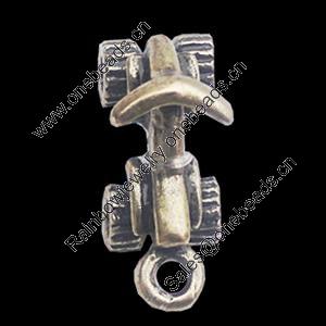 Pendant, Zinc Alloy Jewelry Findings, 8x20mm Hole:2mm, Sold by Bag