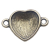 Connectors, Zinc Alloy Jewelry Findings, Heart 24x17mm Hole:2mm, Sold by Bag