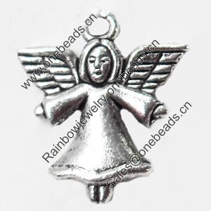 Pendant, Zinc Alloy Jewelry Findings, 20x22mm, Sold by Bag  