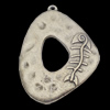 Pendant, Zinc Alloy Jewelry Findings, 39x57mm, Sold by Bag