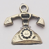 Pendant, Zinc Alloy Jewelry Findings, Telephone 15x15mm, Sold by Bag