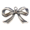 Pendant, Zinc Alloy Jewelry Findings, Bowknot 28x18mm, Sold by Bag