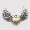 Pendant, Zinc Alloy Jewelry Findings, 36x26mm, Sold by Bag