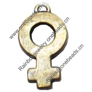 Pendant, Zinc Alloy Jewelry Findings, 12x22mm, Sold by Bag  