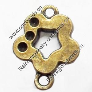 Connector, Zinc Alloy Jewelry Findings, 19x24mm, Sold by Bag  
