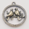 Pendant, Zinc Alloy Jewelry Findings, 20x23mm, Sold by Bag