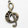 Pendant, Zinc Alloy Jewelry Findings, 18x37mm, Sold by Bag  