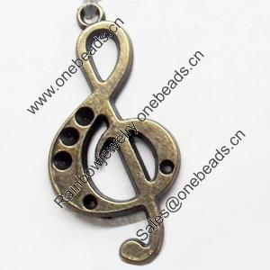 Pendant, Zinc Alloy Jewelry Findings, 18x37mm, Sold by Bag  