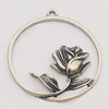 Pendant, Zinc Alloy Jewelry Findings, 33x35mm, Sold by Bag