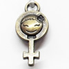 Pendant, Zinc Alloy Jewelry Findings, 11x23mm, Sold by Bag  