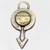 Pendant, Zinc Alloy Jewelry Findings, 12x23mm, Sold by Bag  
