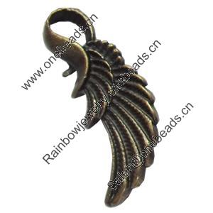 Pendant, Zinc Alloy Jewelry Findings, 11x31mm, Sold by Bag  