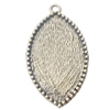 Zinc Alloy Pendant Settings, Outside diameter:43x79mm, Interior diameter:38x68mm, Sold by Bag