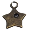 Pendant, Zinc Alloy Jewelry Findings, Star, 12x16mm, Sold by Bag  