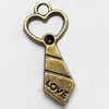 Pendant, Zinc Alloy Jewelry Findings, 13x31mm, Sold by Bag  