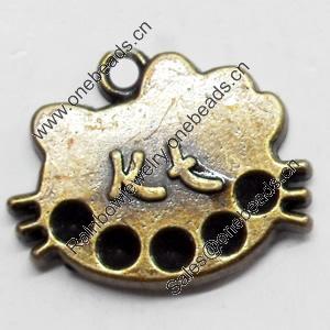 Pendant, Zinc Alloy Jewelry Findings, 22x18mm, Sold by Bag  