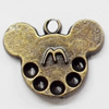 Pendant, Zinc Alloy Jewelry Findings, 21x17mm, Sold by Bag  